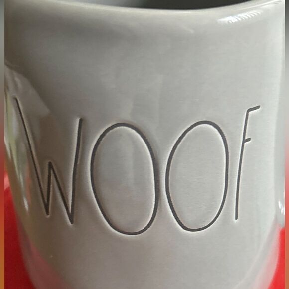 Rae Dunn Woof Mug Dark Grey Black - Picture 2 of 2